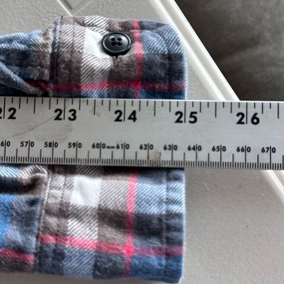 J. Crew Flannel Button Up Shirt Mens M Red Blue LS Plaid Gorpcore Outdoor - Picture 8 of 10